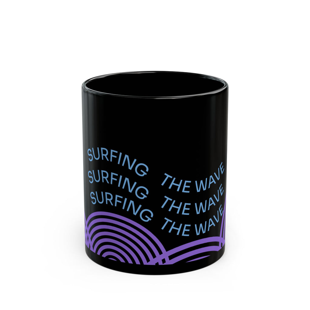 Surf The Wave Black Mug (11oz, 15oz)